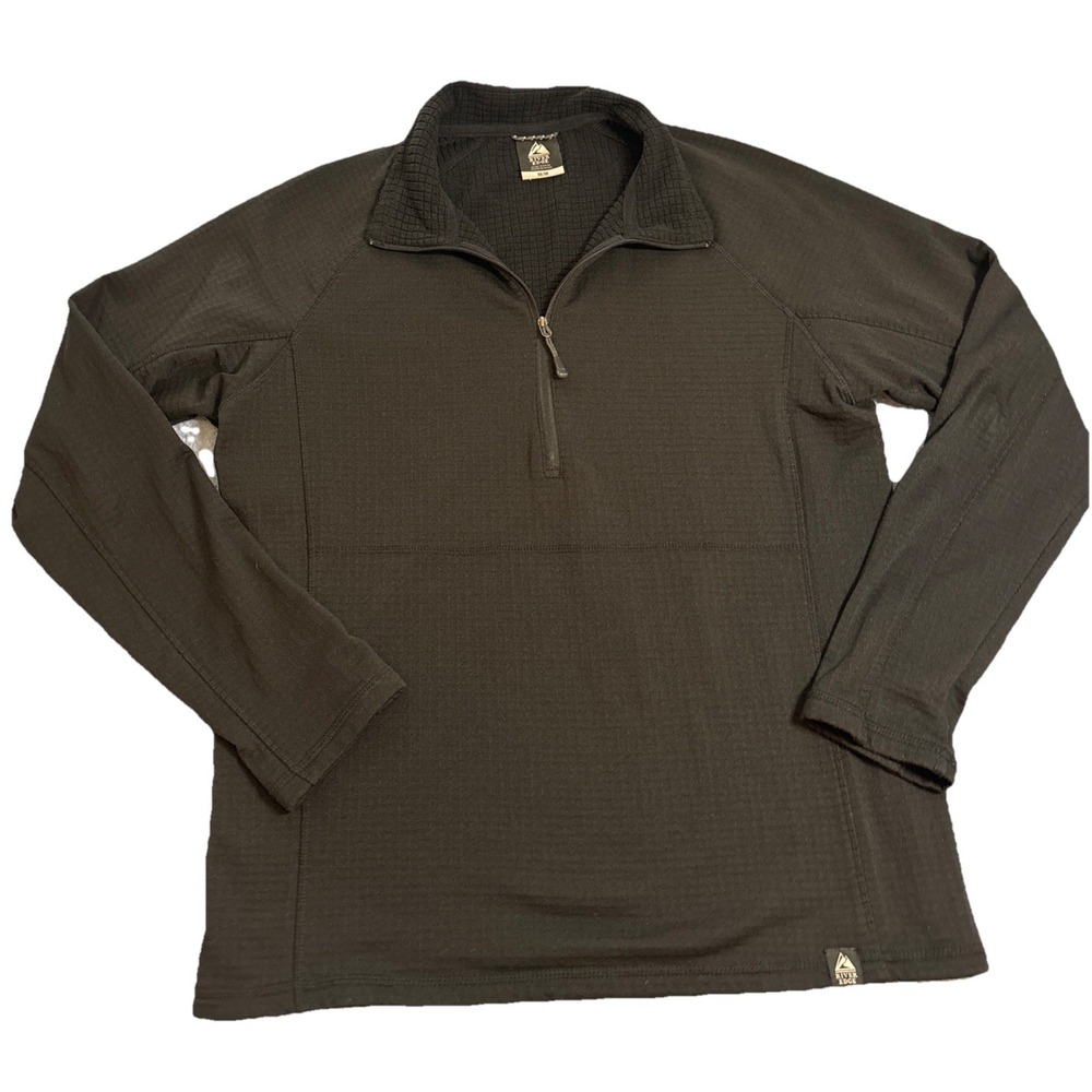 River Edge Women's 1/4 Zip Lined Black Pullover Size Medium